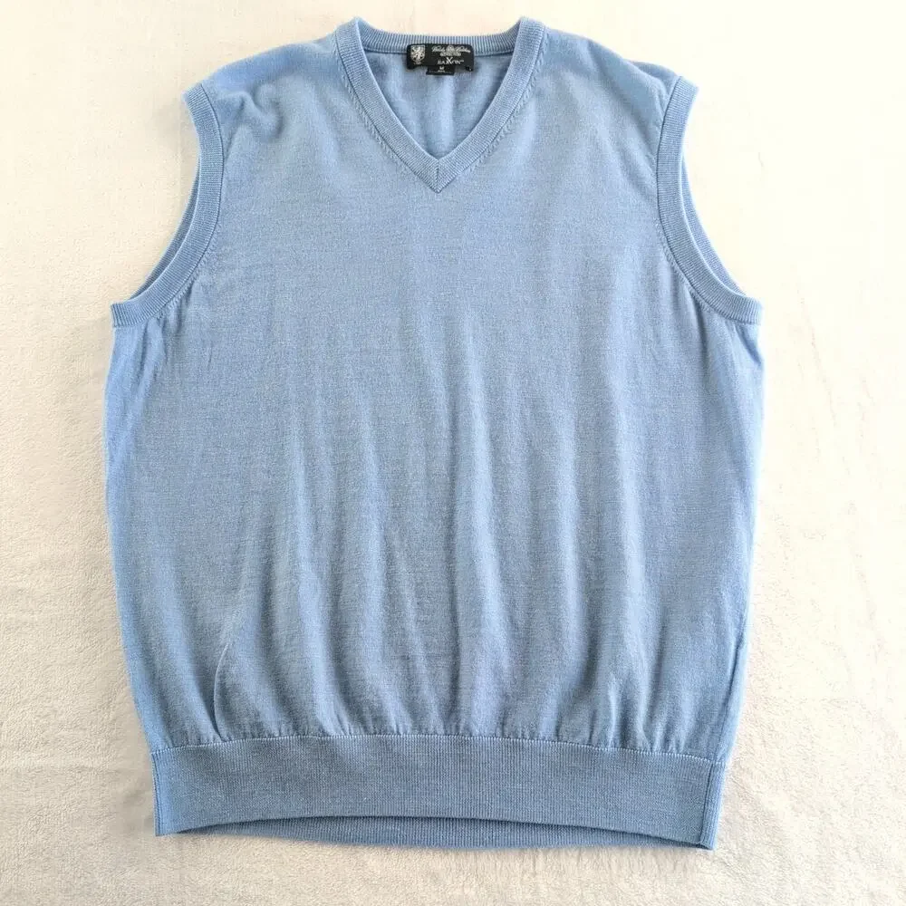 Brooks Brother's 100% Saxxon Wool Pullover Vest Preppy Academia Men's Medium